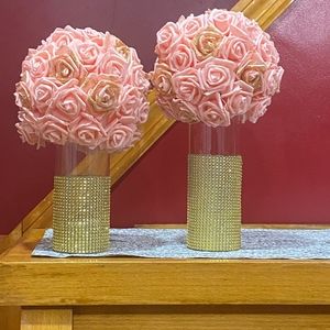 2 flower vase bouquet